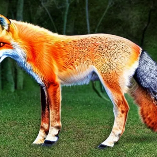 Image similar to Half-horse half-fox, species fusion, selective breeding