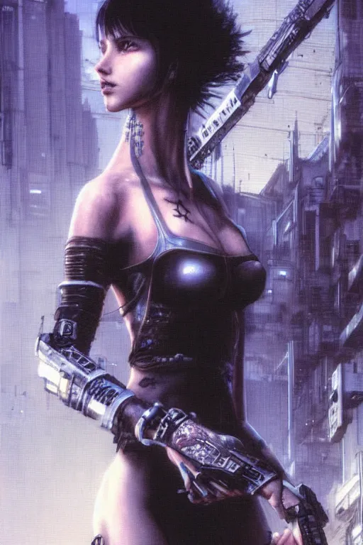 Image similar to cyberpunk 2 0 7 7, painted by luis royo