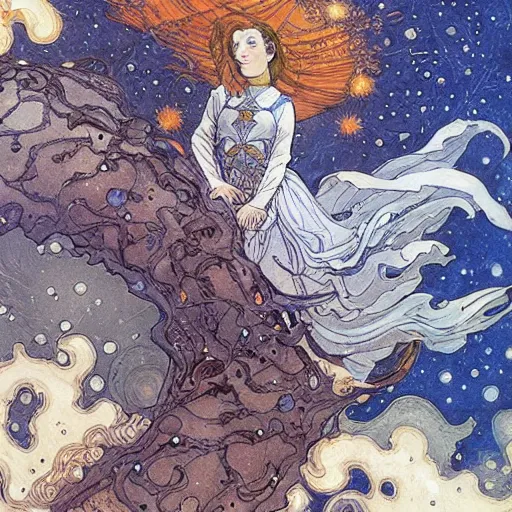 Image similar to Liminal space in outer space by Rebecca Guay