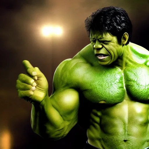 Image similar to Obama plays the Incredible Hulk in new ultra hd movie, IMAX