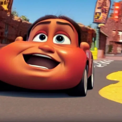 Image similar to danny devito as a car in pixar's cars 2