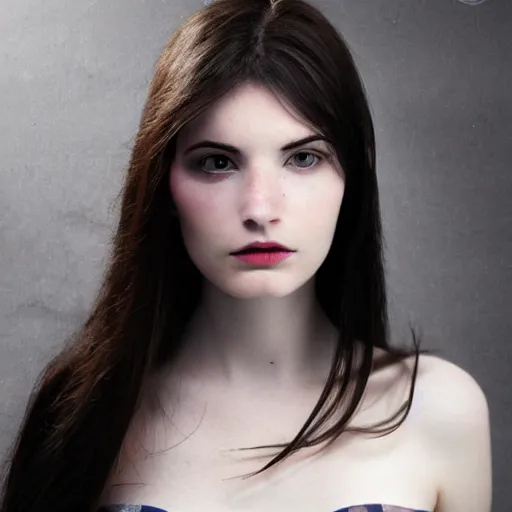 Prompt: beautiful Scottish dark haired woman, pale skin, anima projection