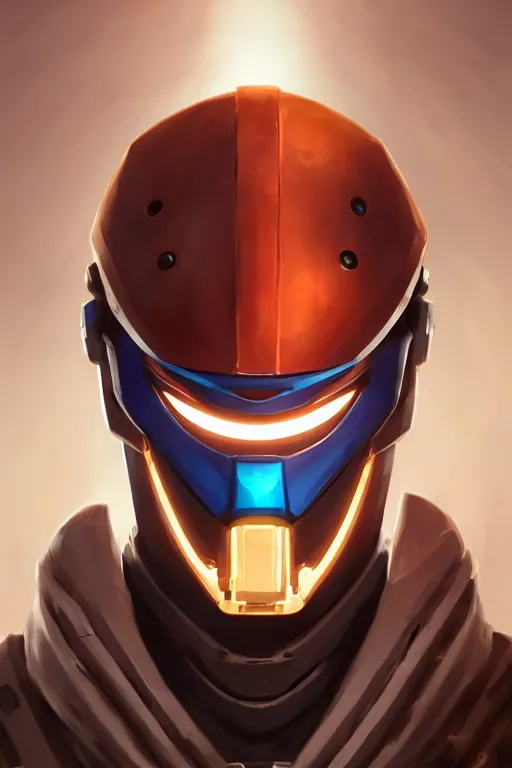 Image similar to epic mask helmet robot ninja portrait stylized as fornite style game design fanart by concept artist gervasio canda, behance hd by jesper ejsing, by rhads, makoto shinkai and lois van baarle, ilya kuvshinov, rossdraws global illumination radiating a glowing aura global illumination ray tracing hdr render in unreal engine 5