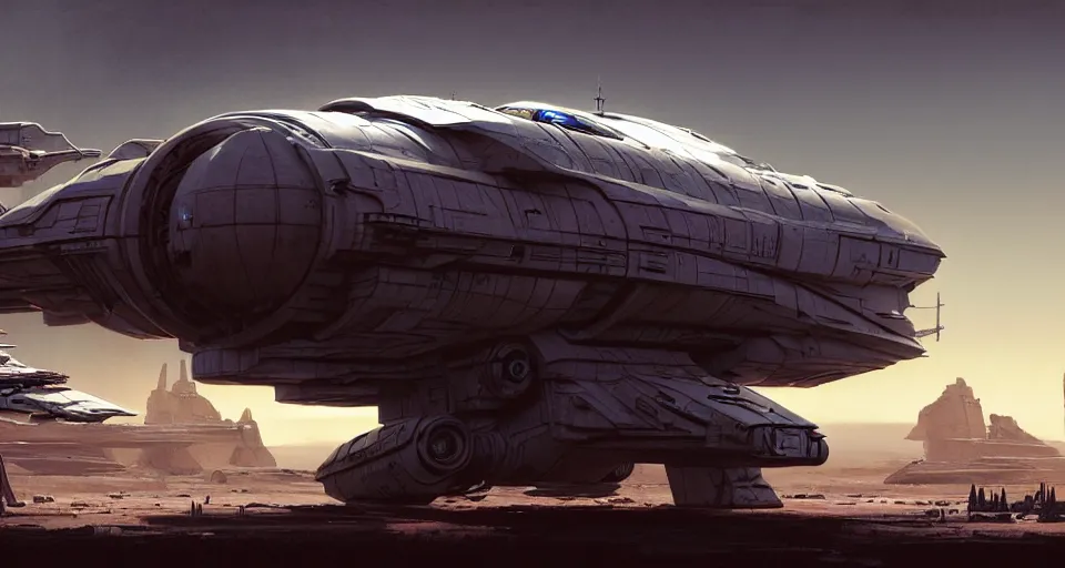 Image similar to photoreal highly detailed cinematic syd mead scifi render of 3 d sculpt of post apocalyptic spaceship, sparth, scott robertson, guardians of the galaxy, star wars, maschinen krieger, raphael lecoste