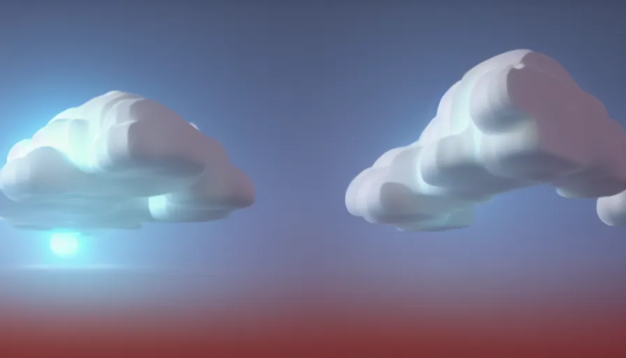 Image similar to Voxel!! Rendering of Volumetric Cloud, High Quality, Hyperrealistic Rendering, Octane, Redshift, Smooth Gradients