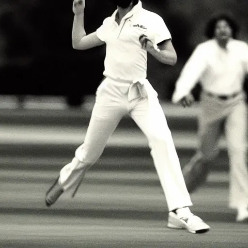 Image similar to a photo from 1 9 8 3 of yosef kavinsky bowling