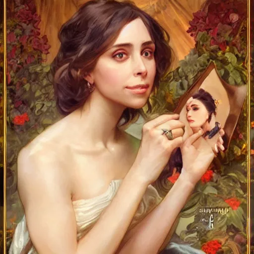 Image similar to a fantasy style portrait painting of rachel lane / alison brie / sally kellerman hybrid in the style of francois boucher oil painting unreal 5 daz. rpg portrait, extremely detailed artgerm greg rutkowski alphonse mucha