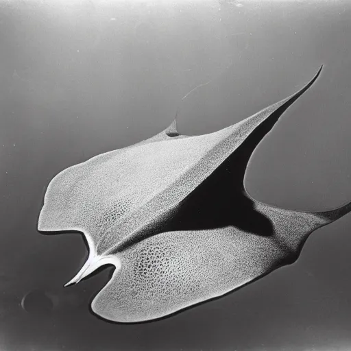 Image similar to a manta ray photographed by man ray