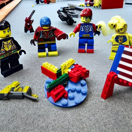 Image similar to civil war with legos