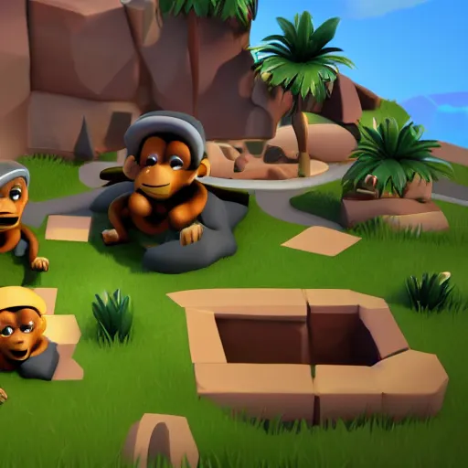 Image similar to btd 6 monkey unreal engine render