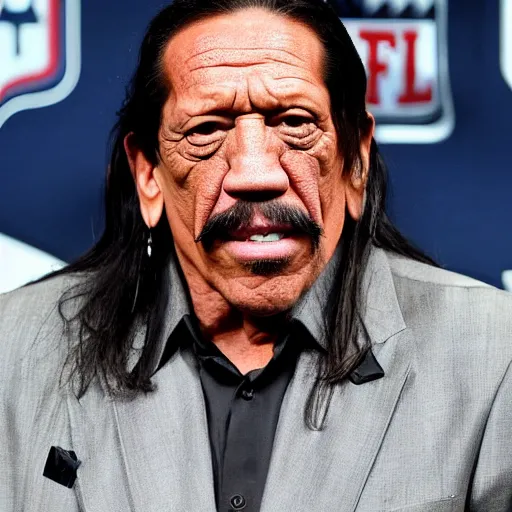 Prompt: Danny Trejo as commissioner of the NFL