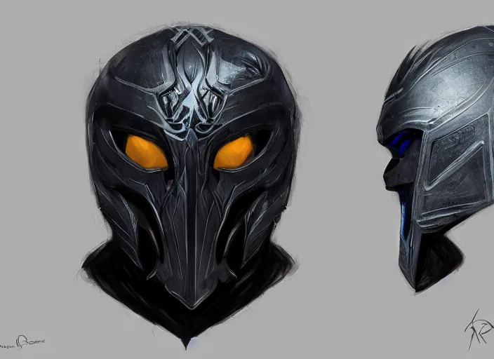 Image similar to portrait of raven themed helmet. concept art contest winner by christoph ferreira ( 2 0 0 7 ).