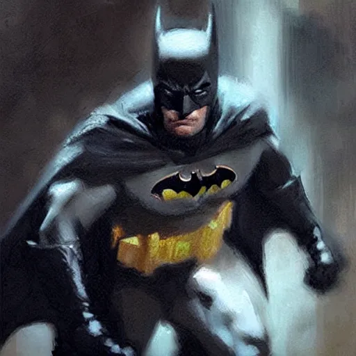 Image similar to close up of batman, cinematographic shot, by daniel f. gerhartz