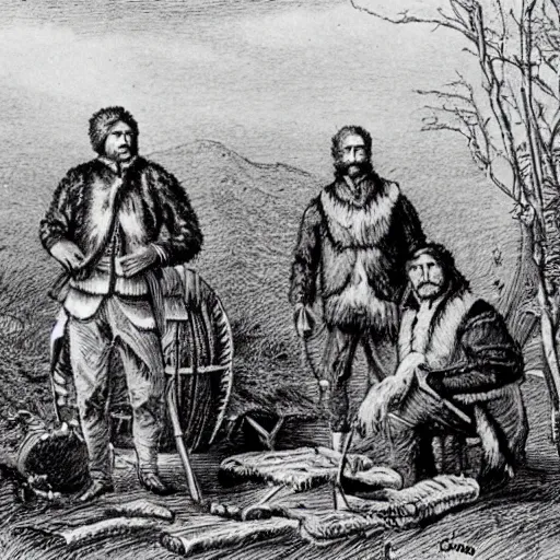 Image similar to french fur traders on the canadian frontier