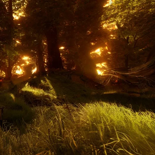 Prompt: lotr, unreal engine, dramatic lighting