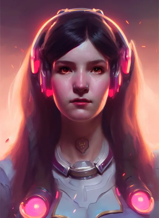 Image similar to portrait of d. va from overwatch, victorian, concept art, detailed face, fantasy, close up face, highly detailed, cinematic lighting, digital art painting by greg rutkowski