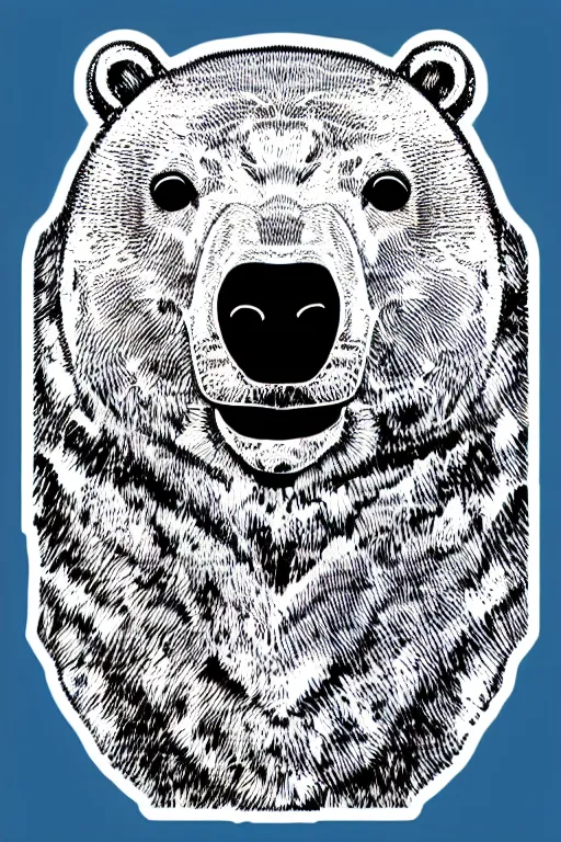 Image similar to Portrait of a polar bear, mafia, gangster, sticker, colorful, illustration, highly detailed, simple, smooth and clean vector curves, no jagged lines, vector art, smooth