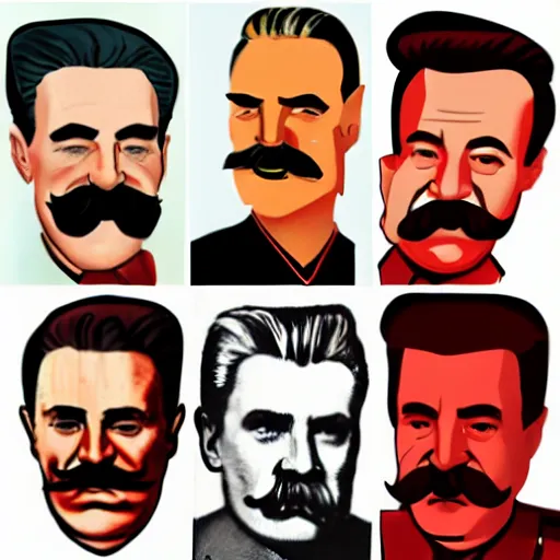 Image similar to stalin uses burger as a head wardrobe