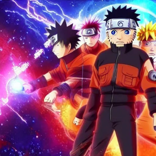 Prompt: naruto in the movie avengers endgame