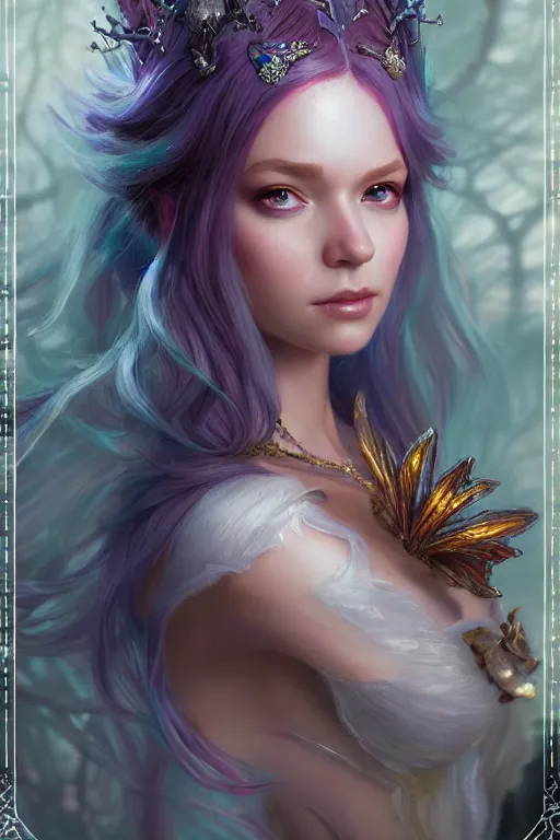 Image similar to fairy princess, highly detailed, d & d, fantasy, highly detailed, digital painting, trending on artstation, concept art, sharp focus, illustration, art by artgerm and greg rutkowski and magali villeneuve