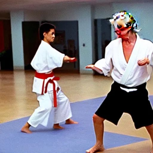 Image similar to still of donald trump as the karate kid