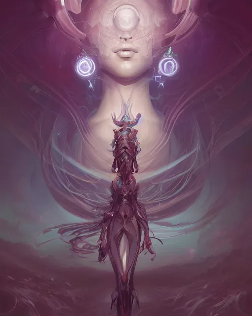 Image similar to portrait of a beautiful cybernetic emanation from angelarium, by pete mohrbacher and artgerm and wlop, digital art, highly detailed, intricate, fantasy, mystical, Trending on Artstation HQ, deviantart, unreal engine, 4K UHD image