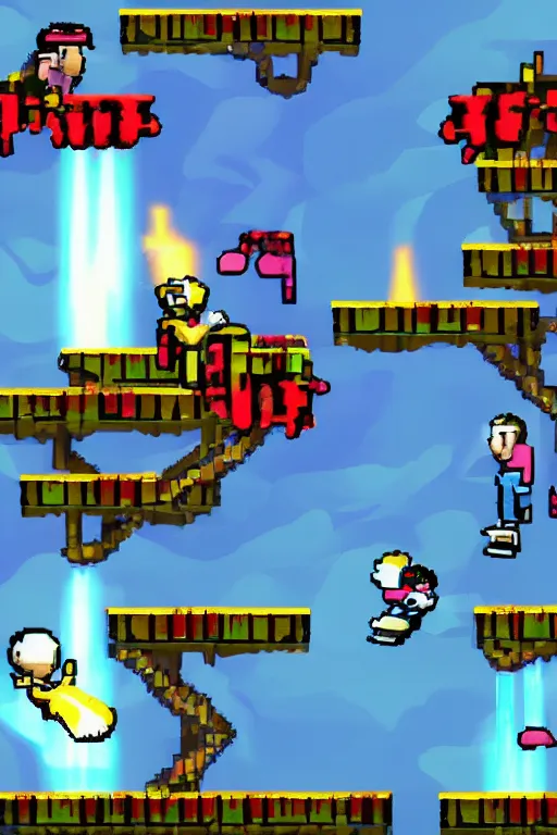 Image similar to ryan gosling platformer, in-game screenshot