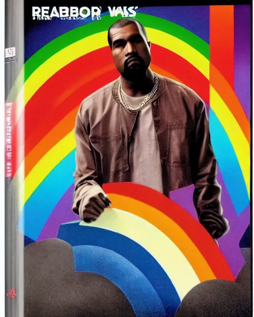 Prompt: 'Kanye West and the Rainbow Ride' blu-ray DVD case still sealed in box, ebay listing