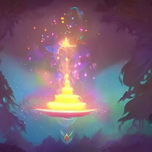 Image similar to glowing magic paper floating in the air, fantasy digital art, in the style of hearthstone artwork