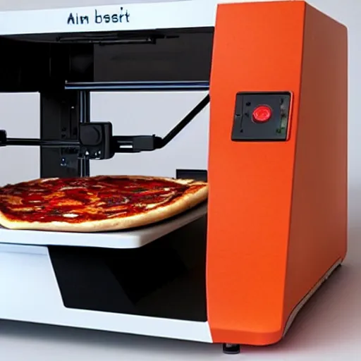 Image similar to a 3 d printer that makes pizza