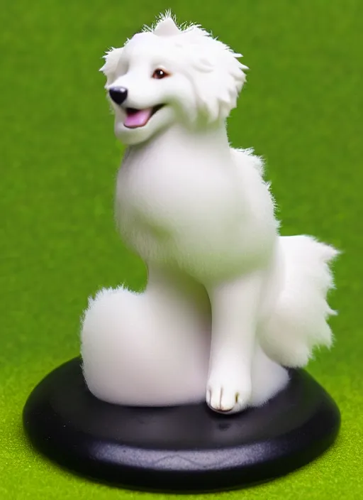 Prompt: 80mm resin detailed miniature of fluffy dog, Product Introduction Photos, 4K, Full body