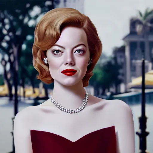 Prompt: Emma Stone as Grace Kelly, hyper realistic, octane render, 8k, high quality