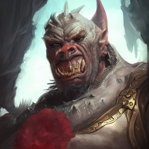 Image similar to Portrait of orc made by stanly artgerm lau, wlop, rossdraws, james jean, andrei riabovitchev ,marc simonetti