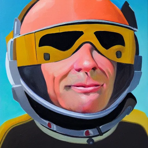 Prompt: portrait of jacques mckeown space adventurer, oil painting