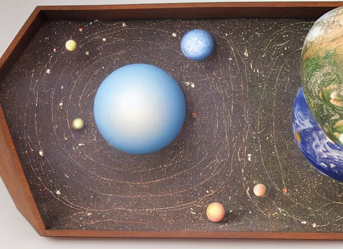 Image similar to diorama model of the shape of the universe