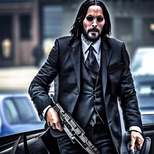 Image similar to jared leto as John Wick