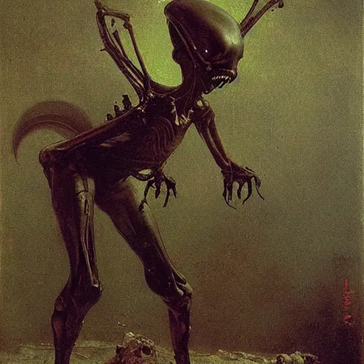 Image similar to alien by ilya repin