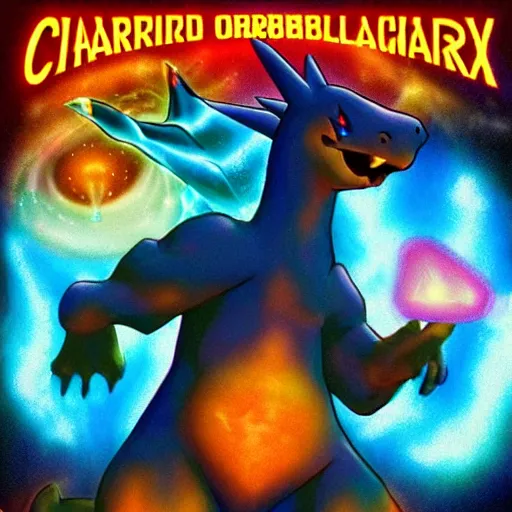 Image similar to charizard observes the space - time continuum on heroic dose of psilocybin in various realities