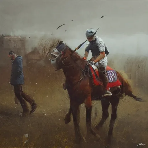 Image similar to jakub rozalski