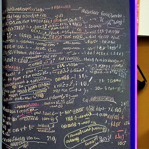 Prompt: photo of an open math textbook from the 9 0 s defaced with pen doodles