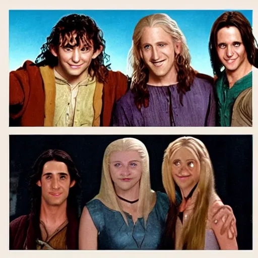 Image similar to lord of the rings version of the tv show friends