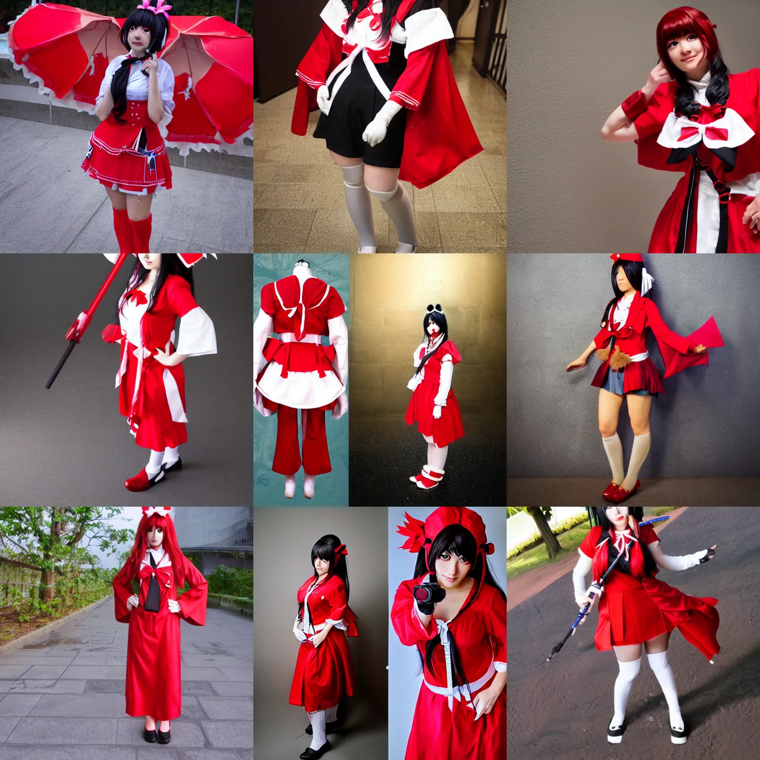 Prompt: a cosplay of reimu hakurei, professional, cinematic, key light