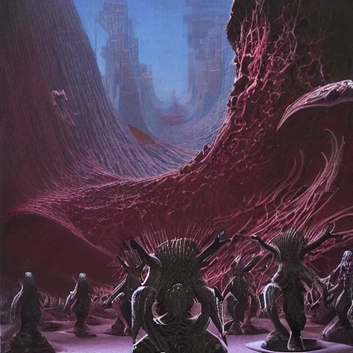 Image similar to epic digital masterpiece by Wayne Barlowe