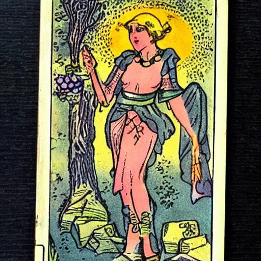 Prompt: vintage tarot cards