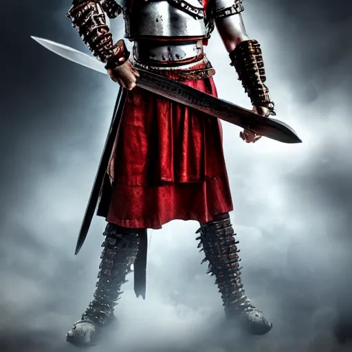 Image similar to demonic roman centurion, highly detailed, dramatic lighting, cinematic, 4k