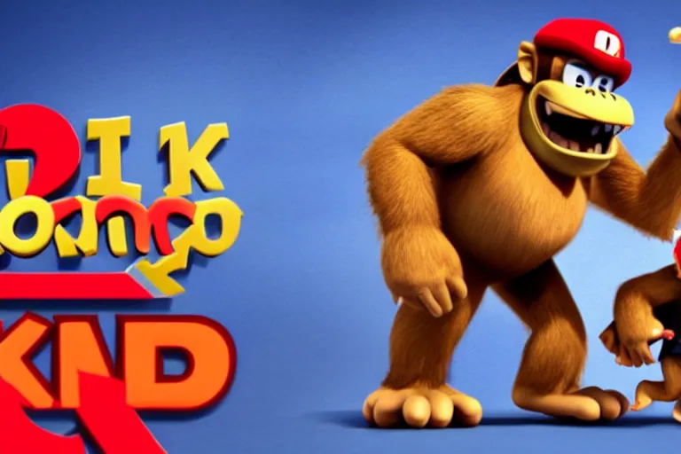 Image similar to donkey kong and king k rool in ted talk