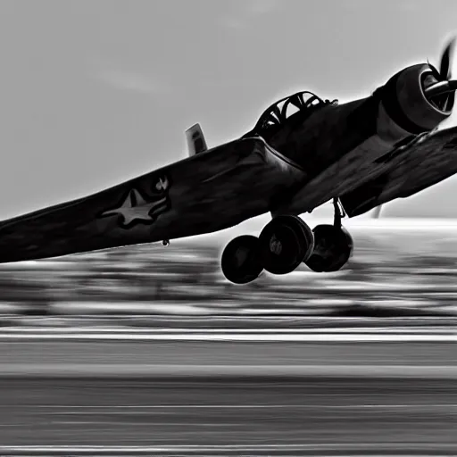 Image similar to stuka dive bomber diving down, motion blur