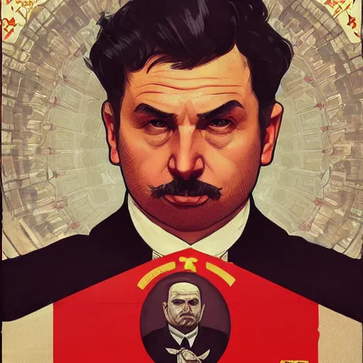 Prompt: [Communist Fernandel as president of France! as GTA character, mystic ninja, closeup, D&D, intricate, elegant, highly detailed, digital painting, artstation, concept art, matte, sharp focus, illustration, art by Artgerm and Greg Rutkowski and Alphonse Mucha]