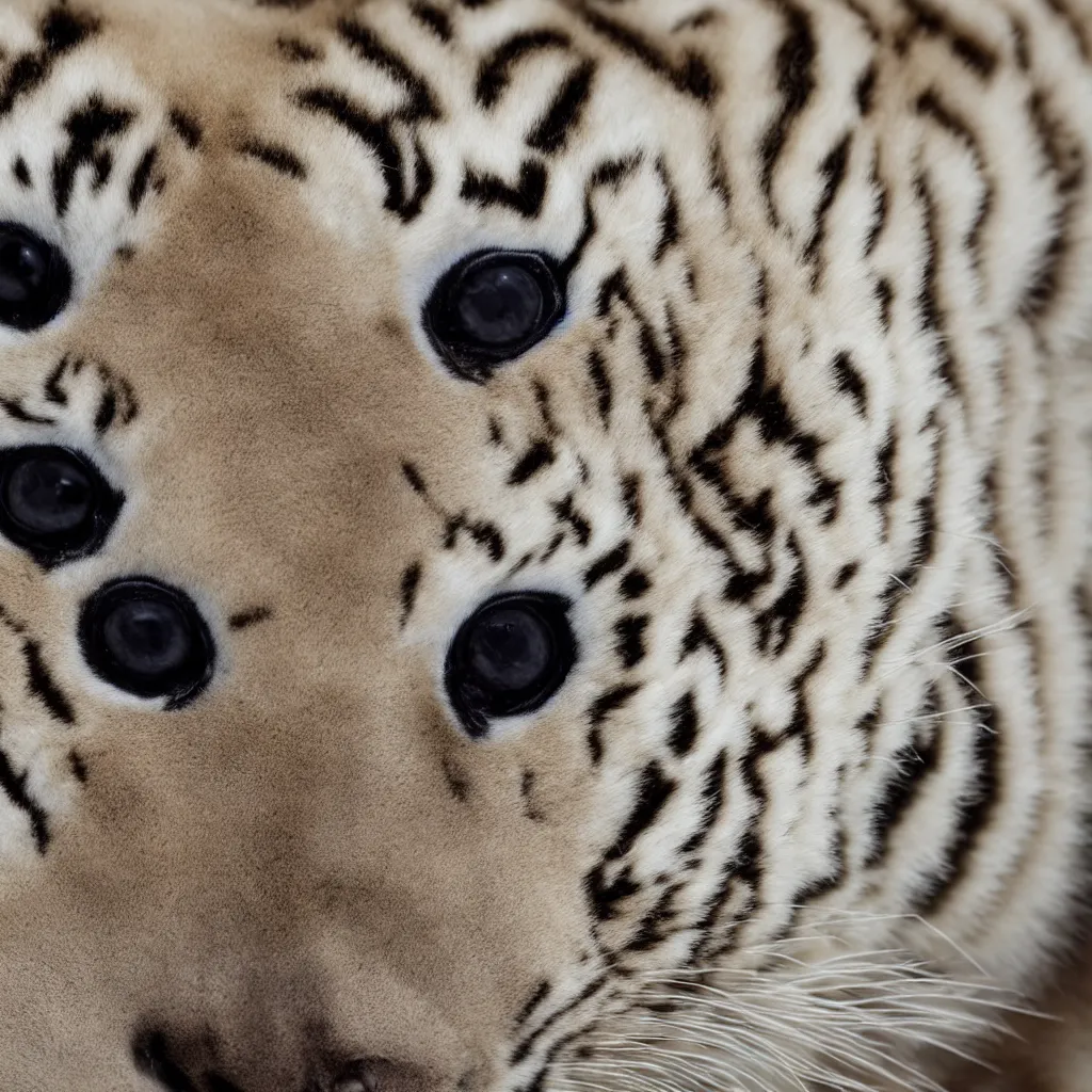 Image similar to baby harp seal tiger chimera, close up photo, national geographic photo