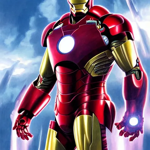 Prompt: iron man, poster movie artwork, detailed art by mark brooks